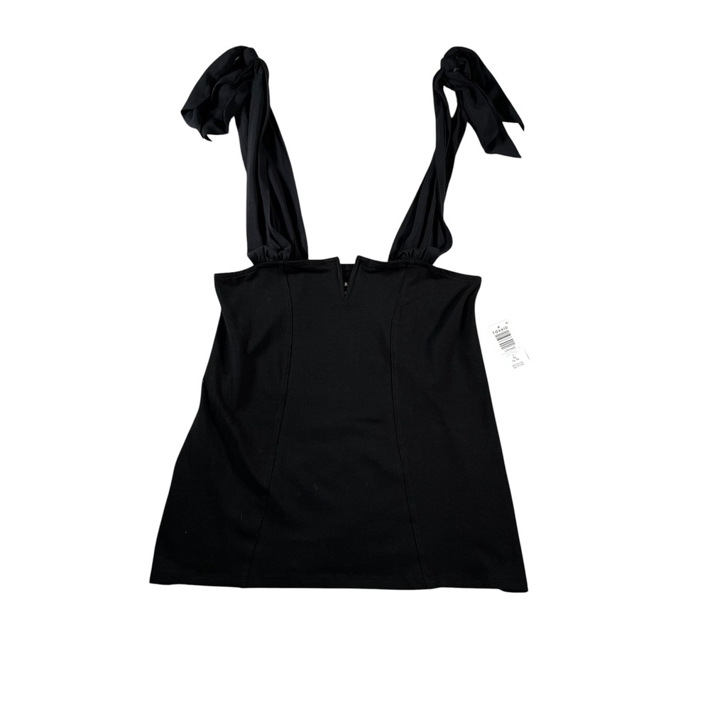 Torrid NWT Foxy Woven Tie Straps‎ Corset Tank Top Deep Black Size 1/1X 14-16